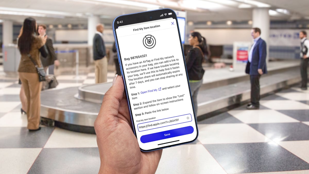 United launches Apple AirTag-powered baggage location